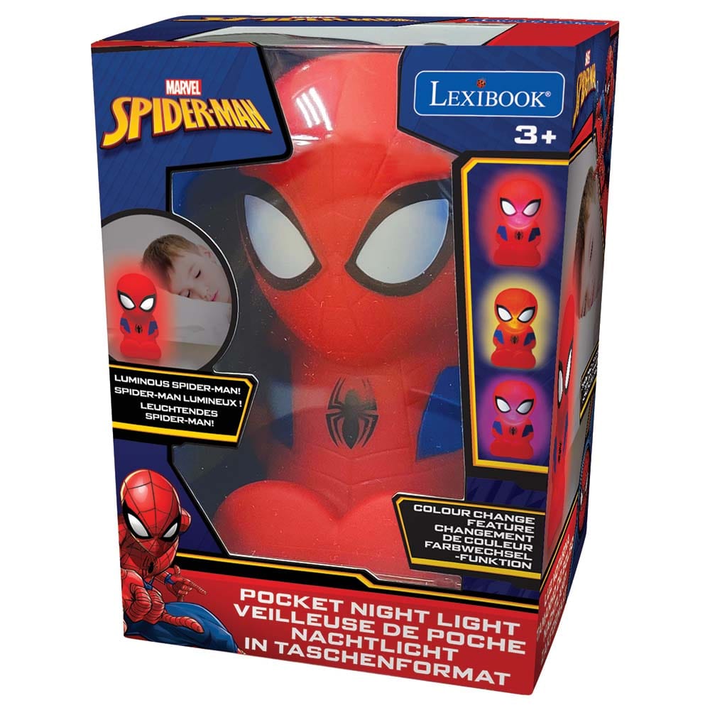 lexibook Toys Spider-Man 3D Design Color Change Pocket Night Light Approx 13cm