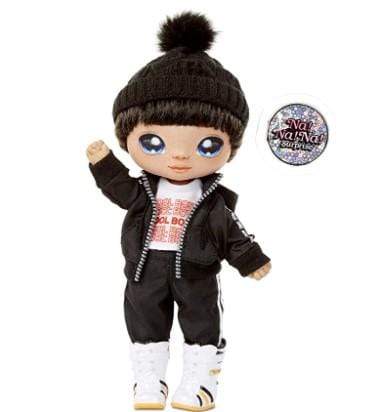 Na Na Toys MGA Entertainment 2 in 1 Baby Doll Na Na Na Surprise with Glitter Sequin Wallet - Andre Avalanche, Boy's Penguin 19.05 cm