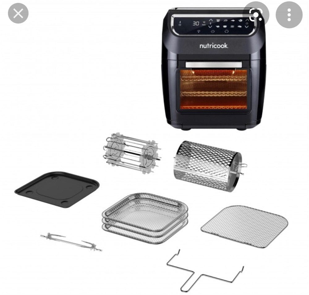 Nutricook Home & Kitchen Nutricook Air Fryer Oven 12.0 Liters 1800 Watts - Black