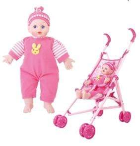 P.joy Toys P.Joy baby cayla trolley with doll 36cm