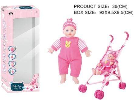P.joy Toys P.Joy baby cayla trolley with doll 36cm