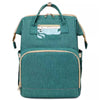 Pikkaboo Babies Pikkaboo 4in1 Diaper Bag with Changing Station/Crib-Teal Green