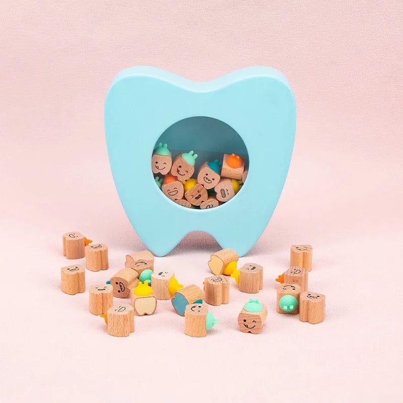 Pikkaboo Toys Pikkaboo Woody Buddy - Teeth Keepsakes - Blue