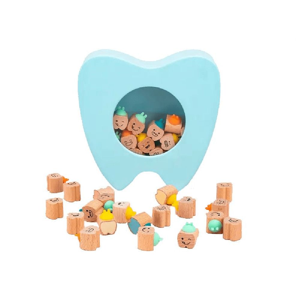 Pikkaboo Toys Pikkaboo Woody Buddy - Teeth Keepsakes - Blue