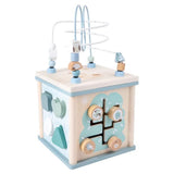 Pikkaboo Toys Woody Buddy - Activity Cube - Blue