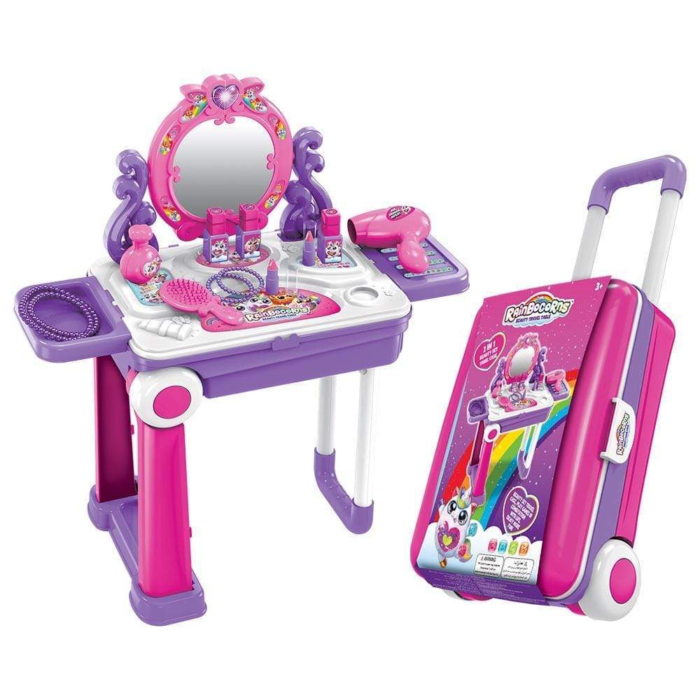 Rainbocorns Toys Raincoborns 3 in 1 Make-Up Play Set in Suitcase