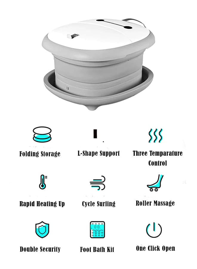 Rotai Appliances Rotai Foldable Foot Soak Bucket Automatic Heating Massager