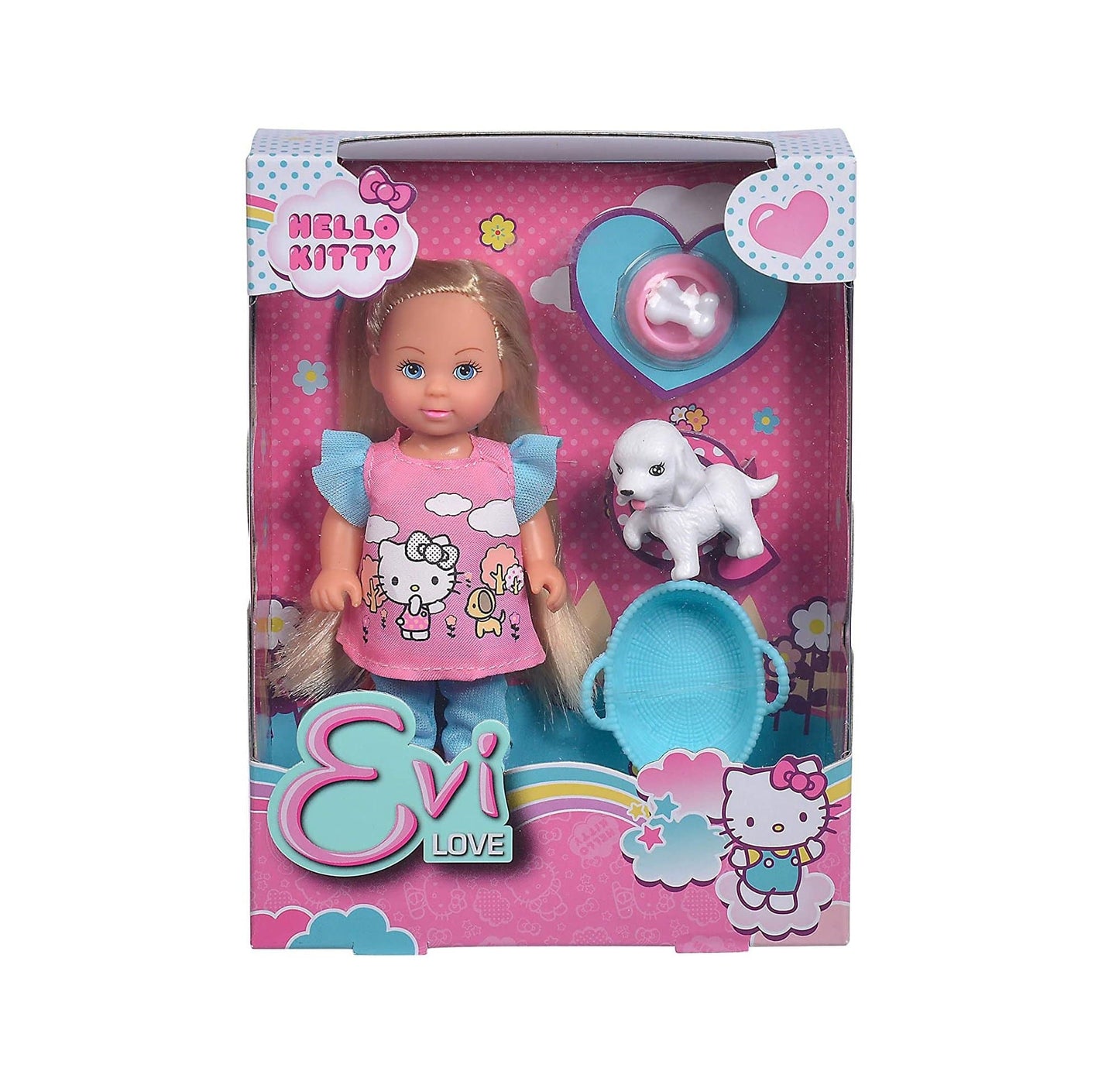 Simba Toys Hello Kitty Evi Love Animal, 2 Assorted