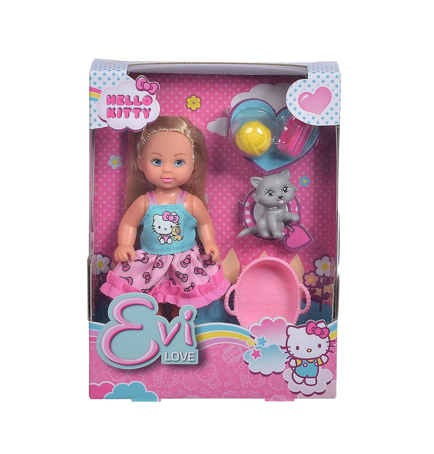 Simba Toys Hello Kitty Evi Love Animal, 2 Assorted