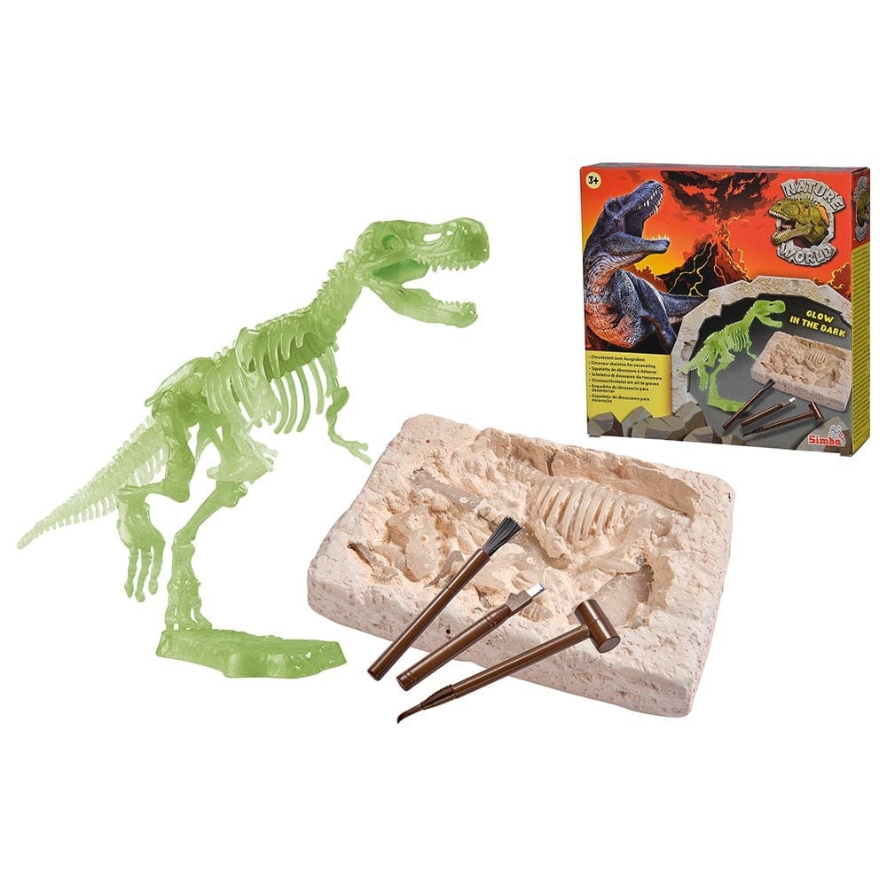 Clementoni Archeofun T-REX Chisel Glow in The Dark Kids Science Kit Clementoni Archeofun T-REX Chisel Glow in The Dark Kids Science Kit