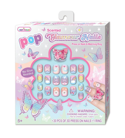 Hot Focus Pop Glamour Nails