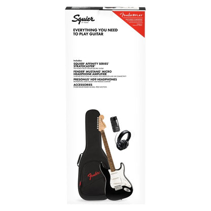 Fender 0372873106 Affinity Series Stratocaster Mustang Micro Pack - Black