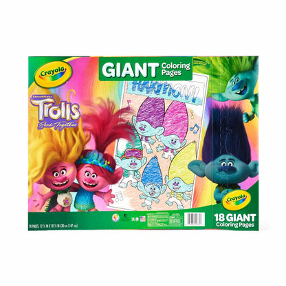 Crayola Trolls Giant Coloring 18 Pages