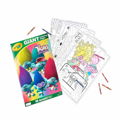Crayola Trolls Giant Coloring 18 Pages