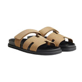 Hermes Chypre Sandal "Beige Argile Suede" - 42 EU