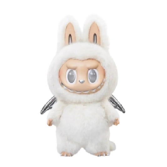 Pop Mart The Monsters Labubu Zimomo Angel In Clouds Figure With Tote Bag