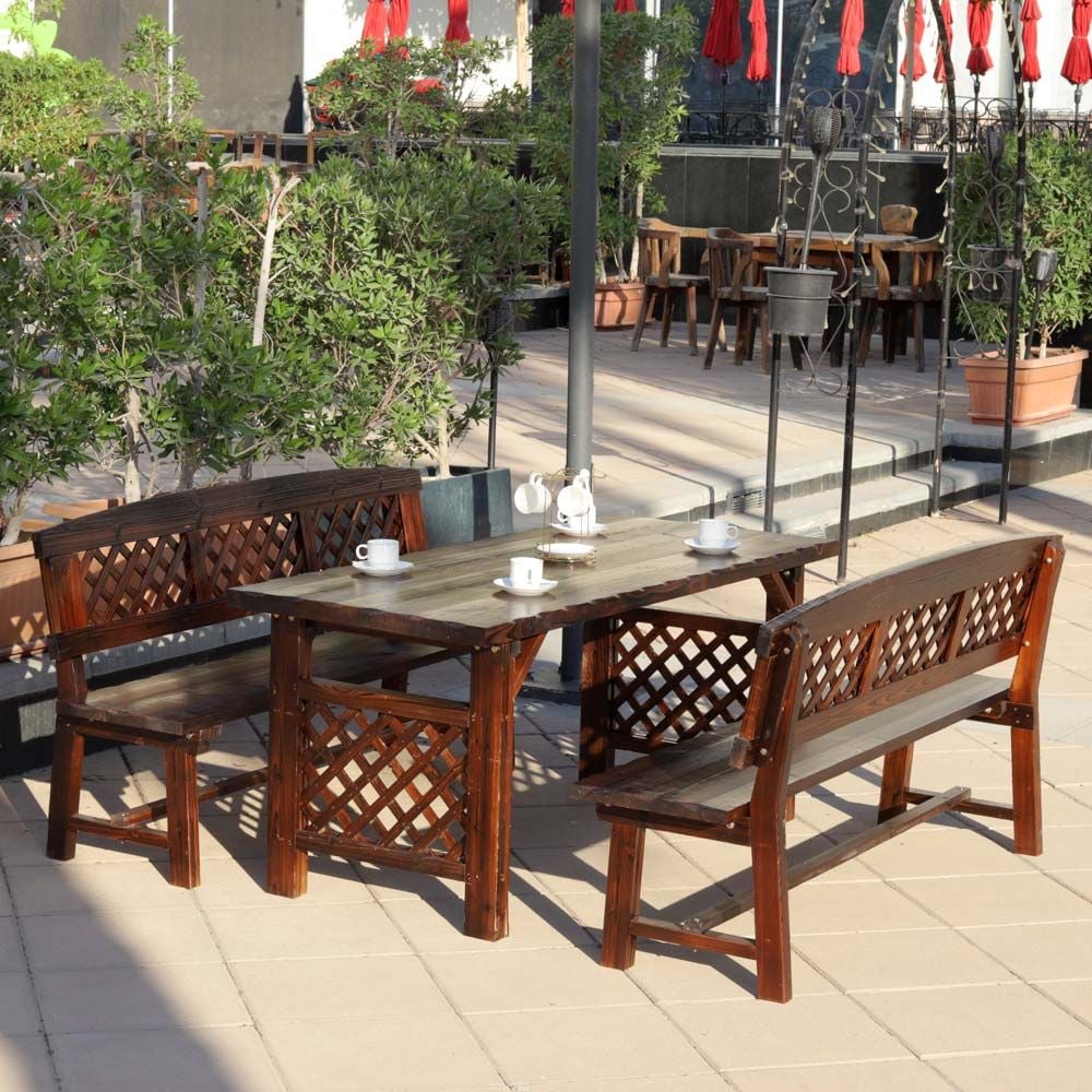 Yatai Solid Wood Outdoor Table & Chair Set