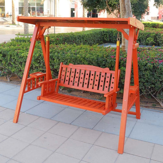 YATAI Solid Wood Canopy Swing Seat - Garden Swing Canopy 2-Seater