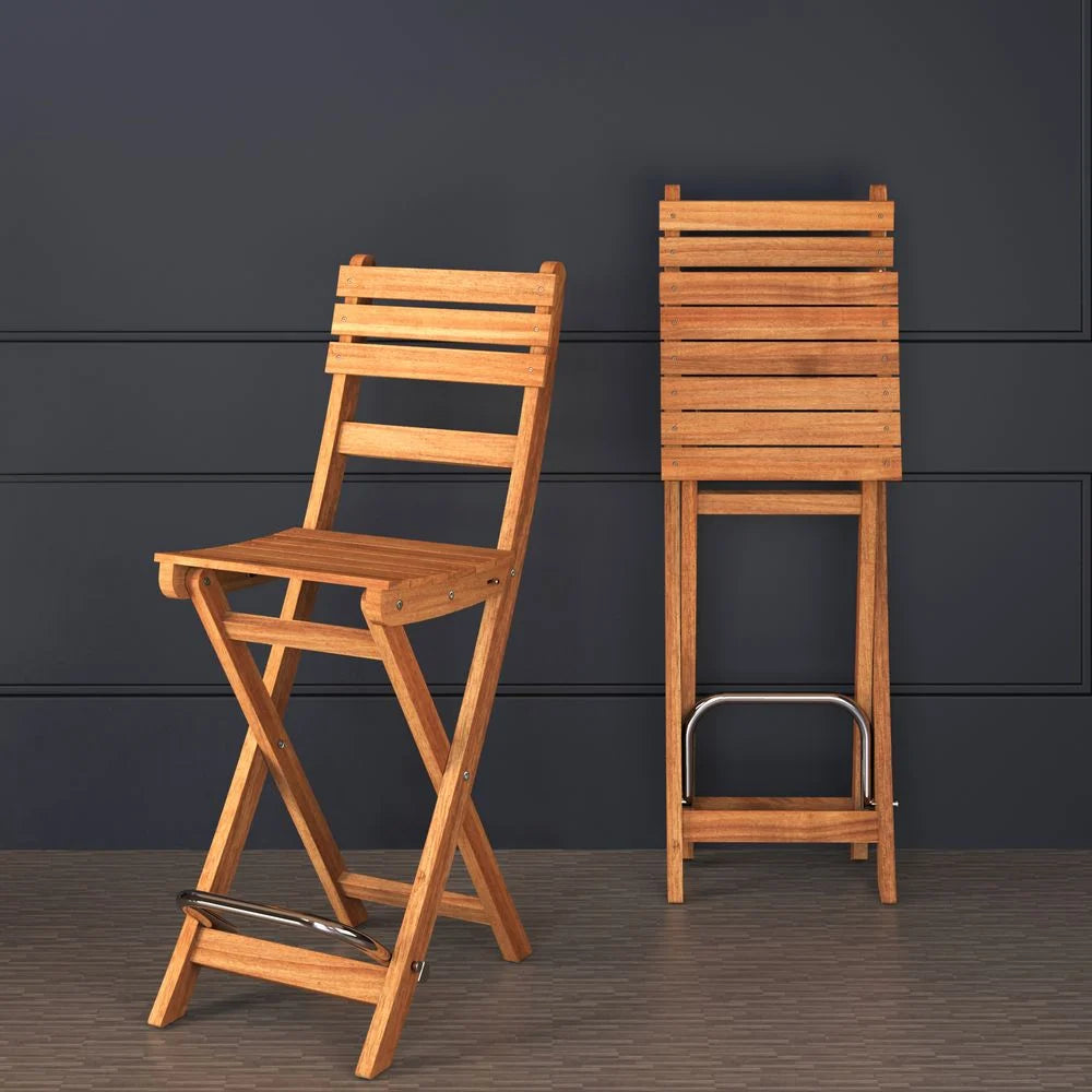 Sofia Bar Chair (2pcs/pack), Golden Teak