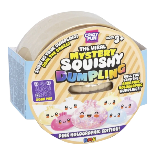 RMS Original Viral Mystery Squishy Dumpling Crazy Fun Pink Holographic Edition