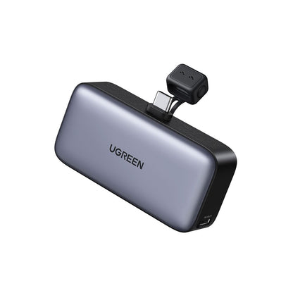 UGreen Mini Powerbank 5000mAh 20W PD Fast Charging Led Display - Port Grey