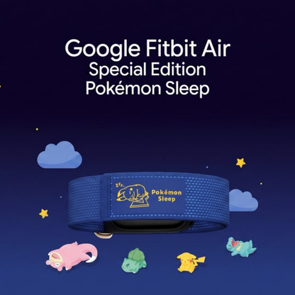 Google Fitbit Air Special Edition Pokemon Sleep Fitness Tracker with AI Health Coaching, Sleepy Blue