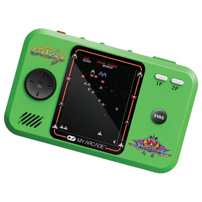 My Arcade Pocket Player Galaga Portable Gaming System (2 Games In 1) - Green & Black
