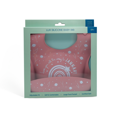 Once Upon a Dua - Lux Silicone Baby Bib - Dusty Pink