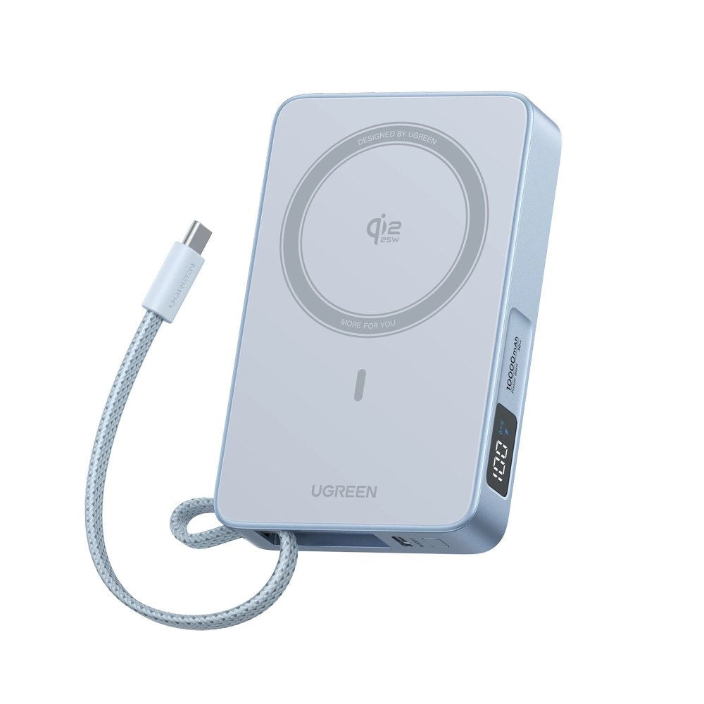 UGreen 2-In-1 Qi2.2 25W Magnetic Wireless Power Bank - Space Grey