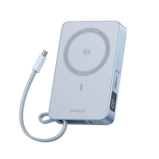 UGreen 2-In-1 Qi2.2 25W Magnetic Wireless Power Bank - Space Grey