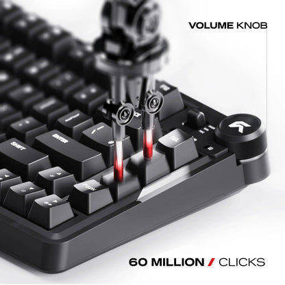 Cybeart Nighthawk 75 Lite - TKL Wired RGB Gaming Keyboard - Black