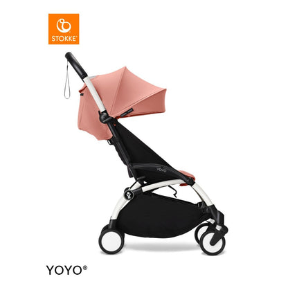 Stokke YOYO3 White Frame & 6+ Ginger Bundle