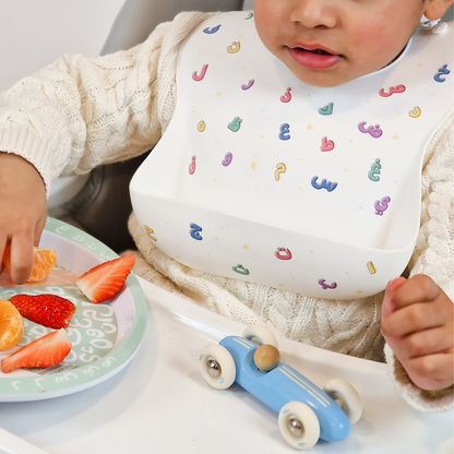 Once Upon a Dua - Lux Silicone Baby Bib - White