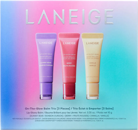 LANEIGE On-The- Glow Balm Trio 3-in-1 Moisturizing Balms for Glowing Skin