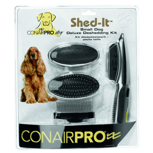 Conair Pro Shed It Small Dog Deluxe Desheding Kit Black Small