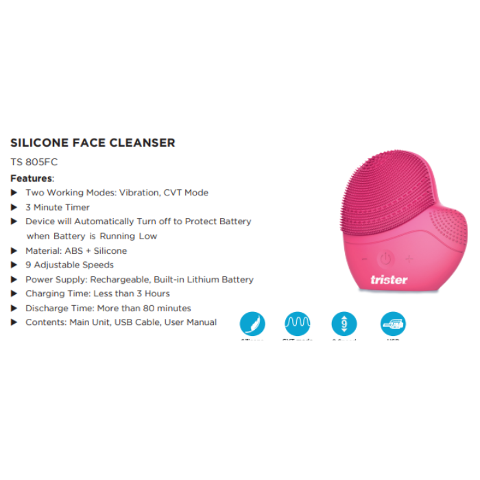 TRISTER Silicone Face Cleanser