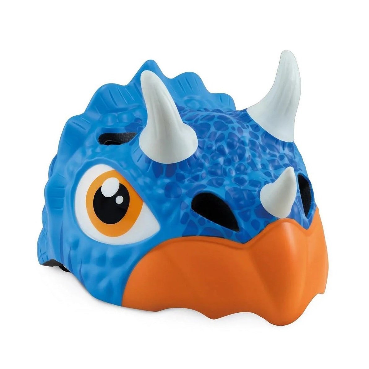 Globber - Fantasy Helmet, Adjustable Strap, Foam Pads, Air-Cooling Vents, 5 Years+, 97 x 27 x 44 cm - Triceratops Blue