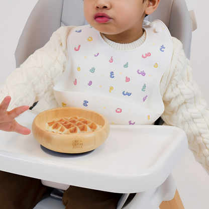Once Upon a Dua - Lux Silicone Baby Bib - White
