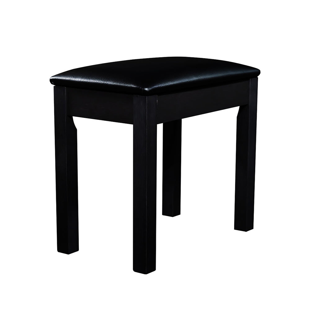 ARTESIA Piano Leather Bench, Vinyl Laminated - Black