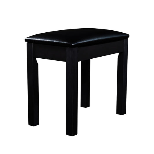 ARTESIA Piano Leather Bench, Vinyl Laminated - Black