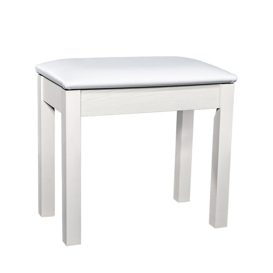ARTESIA Piano Leather Bench, Vinyl Laminated - White