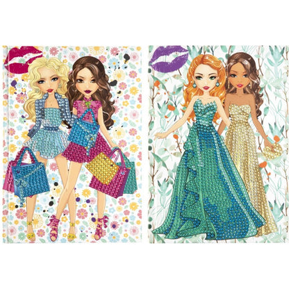 Besties Diamond Painting A5 Hardcover Notebook - Assorted