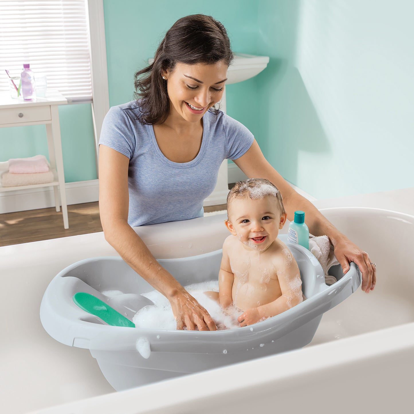 Summer Infant - Comfy Clean Deluxe Baby Bath Tub - Blue