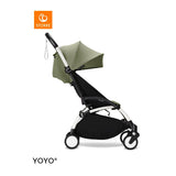Stokke YOYO3 White Frame & 6+ Olive Bundle