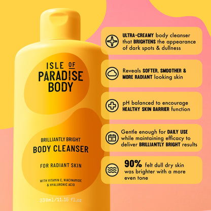 Isle of Paradise Exclusive Brilliantly Bright Body Cleanser 330ml