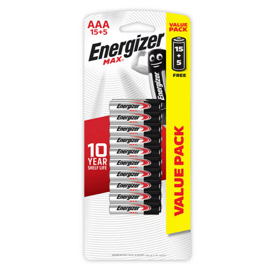 Energizer Max AA Batteries Value Pack x 15+5