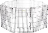 Midwest Black Exercise Pen With Full Max Lock Door Black 30inch