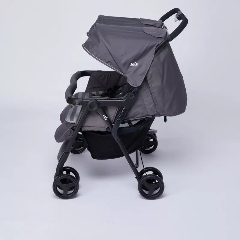 Joie Aire Black Twin Baby Stroller with Multi-Position Recline