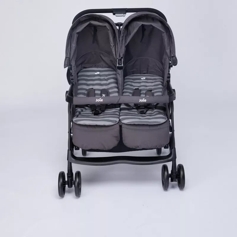 Joie Aire Black Twin Baby Stroller with Multi-Position Recline