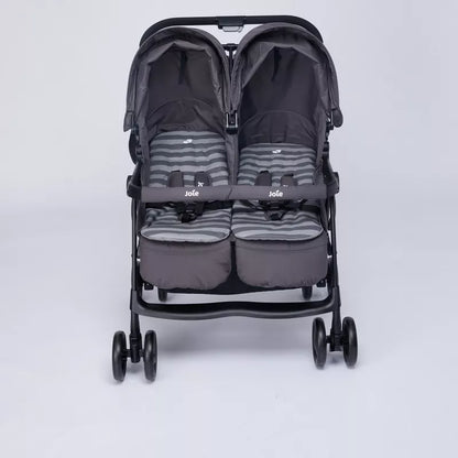 Joie Aire Black Twin Baby Stroller with Multi-Position Recline